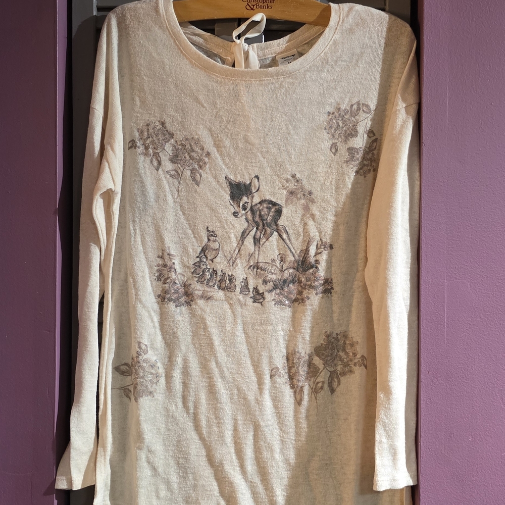 LC Lauren Conrad Cream Disney Collection Top. Bambie